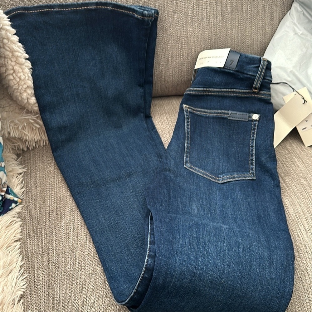 7 For All Mankind | Ultra High Rise Skinny Boot  No Filter Denim 24/32 - Picture 9 of 9